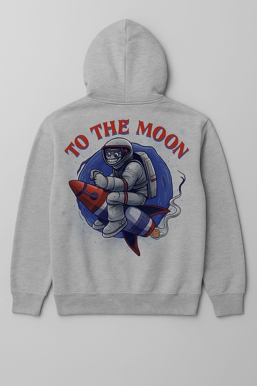 Astronaut landing on moon on Unisex Hoodies