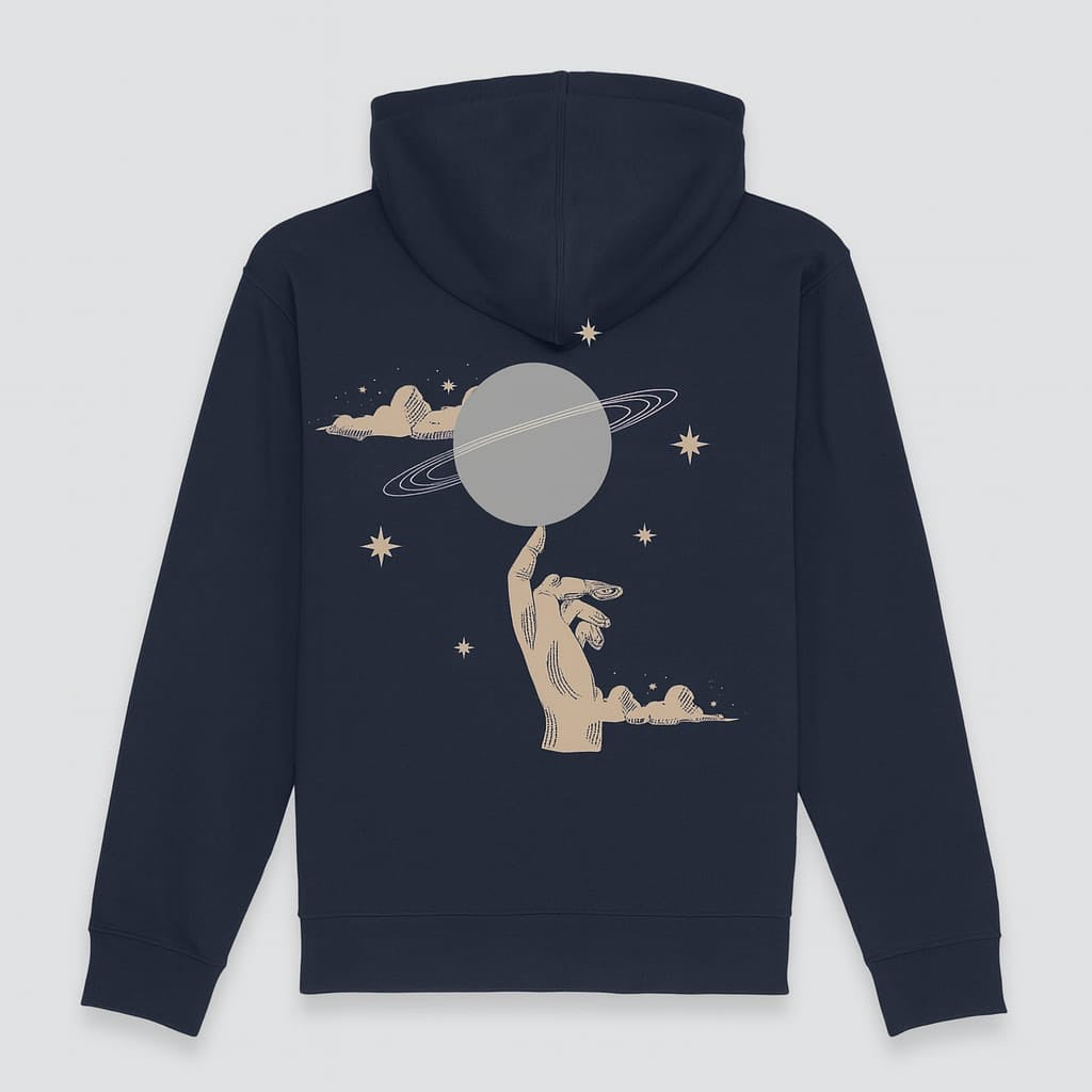 Spinning Planet on Finger Hoodies