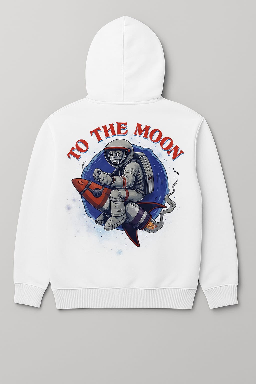 Astronaut landing on moon on Unisex Hoodies