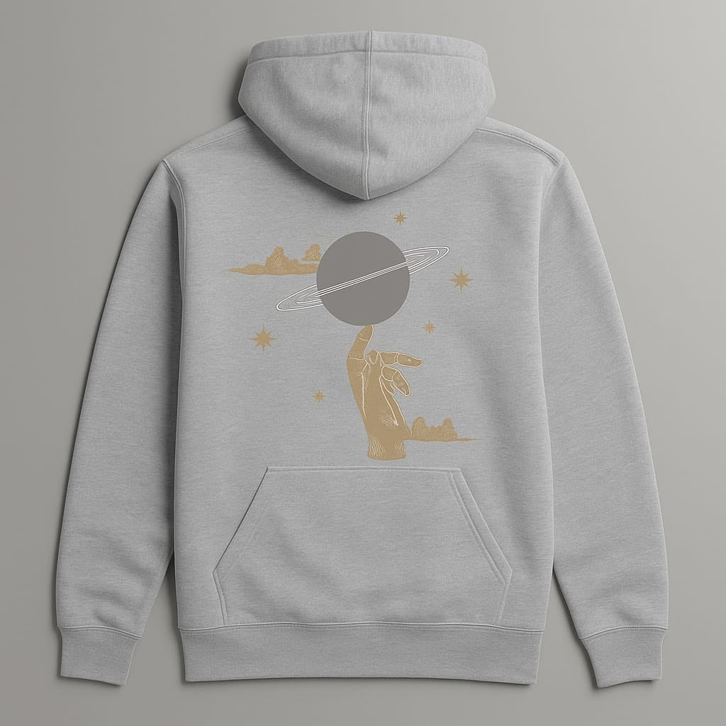 Spinning Planet on Finger Hoodies