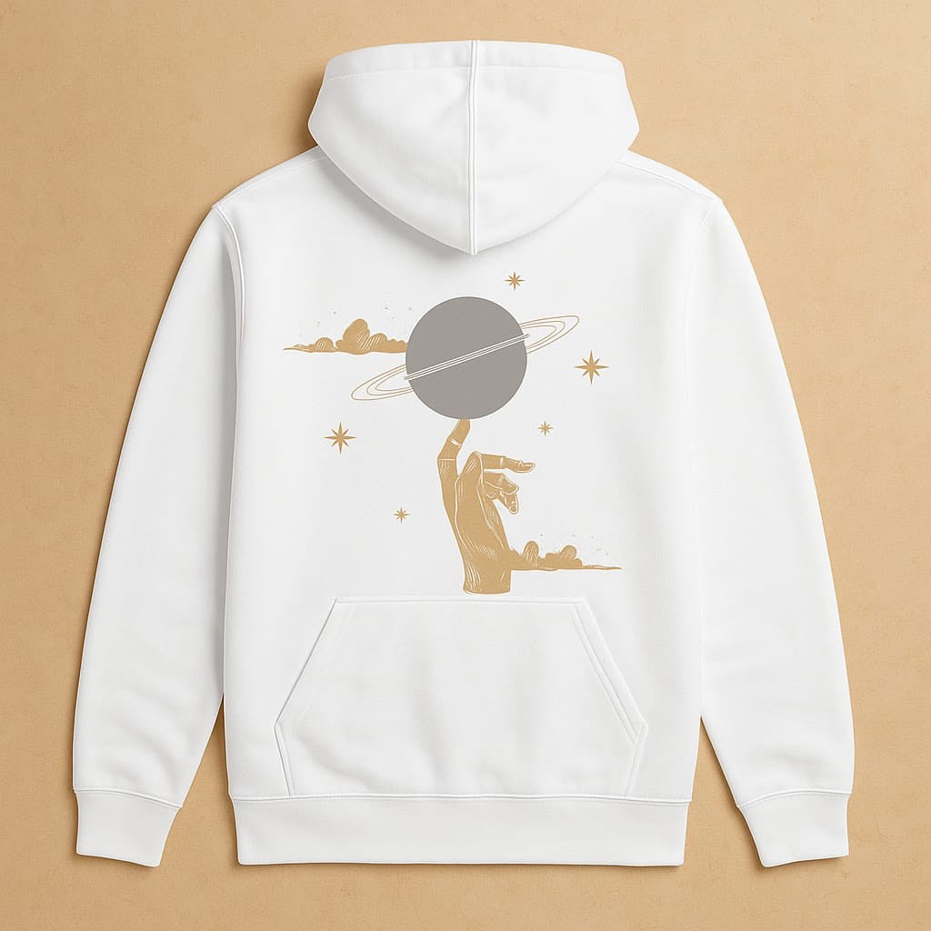 Spinning Planet on Finger Hoodies